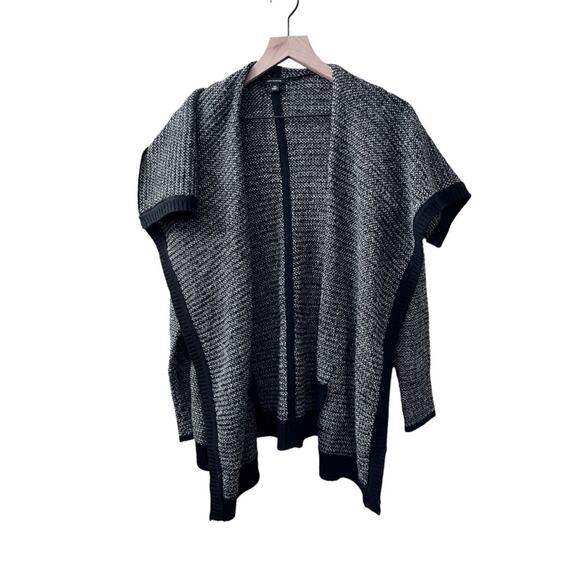 Ann Taylor Gray and Black Drapey Open Wool Blend Cardigan Size XS - Picture 1 of 7